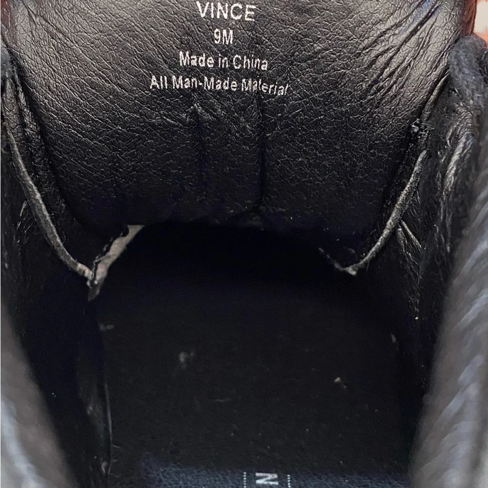 Vince Restoration Mens Boots‎ Shoes Size 9M Black Faux Leather
